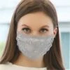 MEZHENG Masque Facial Tendance En Dentelle Et Perles Pour Enterrement De Vie De Jeune Fille -Protection des voies respiratoires Soldes 62342879 1