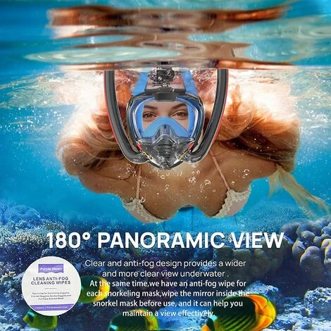 TANCYCO Masque De Plongée Intégral, équipement De Plongée Pour Adultes, Jeunes Enfants, Système De Respiration à Double Tube Avec Support De Caméra, Masque De Natation Anti-fuite Pour Femmes Et Hommes (S/M) 5 TANCYCO Masque De Plongée Intégral, équipement De Plongée Pour Adultes, Jeunes Enfants, Système De Respiration à Double Tube Avec Support De Caméra, Masque De Natation Anti-fuite Pour Femmes Et Hommes (S/M) – Image 3