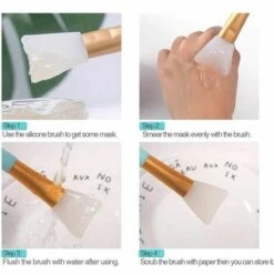 JOORRT 2 Pièces De Brosse De Masque Facial En Silicone, Brosse à Outils De Beauté, Masque Facial En Silicone Application De Bricolage Pinceau De Mélange Facial Applicateur Facial -Protection des voies respiratoires Soldes 63527423 5