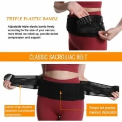 ILOVEMILAN Ceinture Sacroiliaque Pour Femme Et Homme Qui Soulage Les Douleurs Sciatiques, Pelviennes, Dans Le Bas Du Dos Et Les Jambes, Stabilise L'articulation -Protection des voies respiratoires Soldes 63569430 3
