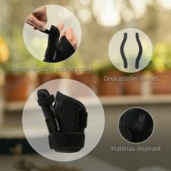 ILOVEMILAN Orthèse Pour Maintien Du Pouce - Pour L'Arthrite, Tendinite, Canal Carpien Et Entorse - Femme Et Homme - Main Droite Et Gauche -Protection des voies respiratoires Soldes 63569534 5