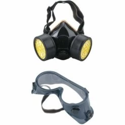 HEGUYEY Masque Respiratoire Filtrant Anti-Chimique Masque à Gaz Anti-Pollution Nocives Vapeur, Masque Cartouche Protection Soupape De Facile à Respirer, Lunettes -Protection des voies respiratoires Soldes 63690359 3