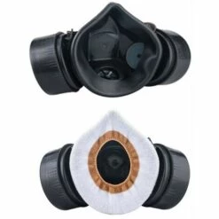 HEGUYEY Masque Respiratoire Filtrant Anti-Chimique Masque à Gaz Anti-Pollution Nocives Vapeur, Masque Cartouche Protection Soupape De Facile à Respirer, Lunettes -Protection des voies respiratoires Soldes 63690359 5