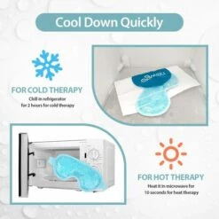 PERLE RARE Masque Yeux Froid Masque Des Yeux Gel Gonflés, Cernes, Migraine Réutilisable Poche De Glace En Yeux Pour Thérapie Froid Chaud (Bleu) -Protection des voies respiratoires Soldes 63734909 5