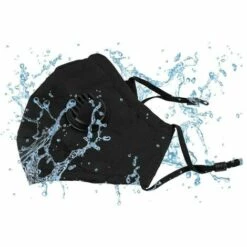 Dontodent Lot De 5 Masques 100 % Coton Respirant Avec Valve à Air Et Boucle D'oreille Et Pince-nez Réglables, Réutilisables, Lavables Pour Un Usage Public Quotidien, Noir -Protection des voies respiratoires Soldes 63739853 4