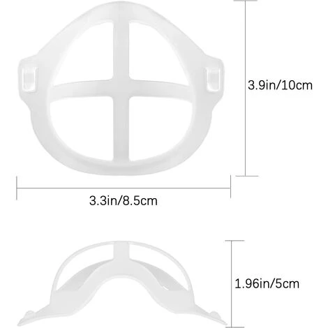 LYCXAMES 6 Pièces Réutilisables Et Lavables Montures 3D Cadre De Support De Couverture De Visage En Silicone Pour Supports Intérieurs De Masque, Protège-nez Et Bouche 4 LYCXAMES 6 Pièces Réutilisables Et Lavables Montures 3D Cadre De Support De Couverture De Visage En Silicone Pour Supports Intérieurs De Masque, Protège-nez Et Bouche – Image 2