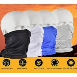 JUNJUN-Sun UV Protection Face Cover Foulard Mask Neck Gaiter Respirant Coupe-Vent Bandana…Bleu -Protection des voies respiratoires Soldes 63800503 3