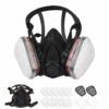 LIFCAUSAL Respirateur Réutilisable Demi-masque 6200 Masque à Gaz Protection Respiratoire Respirateurs Pour Peinture Soudage à La Vapeur Organique Polissage Travail Du Bois Et Autres Protections De Travail -Protection des voies respiratoires Soldes 63810918 1