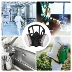 LIFCAUSAL Respirateur Réutilisable Demi-masque 6200 Masque à Gaz Protection Respiratoire Respirateurs Pour Peinture Soudage à La Vapeur Organique Polissage Travail Du Bois Et Autres Protections De Travail -Protection des voies respiratoires Soldes 63810918 5