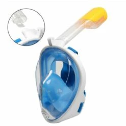 PERLE RARE Masque De Plongée, Masque De Plongée Avec Masque Intégral à Angle De Vision De 180 °, Masque De Plongée Compatible Avec Caméra D'action De Conception Panoramique Avec Technologie Anti-buée Et Anti-fuite, Adapté Aux Adultes Et Aux Enfants -Protection des voies respiratoires Soldes 63825805 4