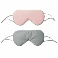 FOZIY Warm Ice Silk Patch Pour Les Yeux Soulagement De La Fatigue Oculaire Double Face Masque Pour Les Yeux Ombrage - Rose / Gris，Fonepro