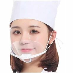 FOZIY 10pcs Visière De Protection Réutilisable En Blanc - Couvre Bouche Et Nez Facial - Protection Visage Anti-Salive Anti-Eclaboussure Facial Protection Pour Homme Femme，Fonepro -Protection des voies respiratoires Soldes 63841438 4