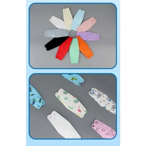 ILOVEMILAN 50 Enfants KF94 Masques D'étudiants Tridimensionnels En Forme De Poisson Impression Kidmask Masques De Dessin Animé Enfants Emballage Indépendant KN95 (70 * 180 Mm, Style Aléatoire) 6 ILOVEMILAN 50 Enfants KF94 Masques D'étudiants Tridimensionnels En Forme De Poisson Impression Kidmask Masques De Dessin Animé Enfants Emballage Indépendant KN95 (70 * 180 Mm, Style Aléatoire) – Image 4