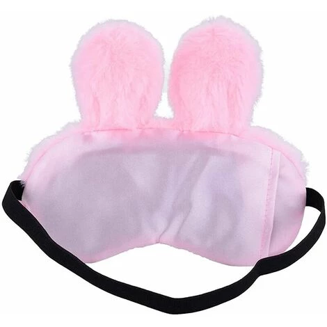 GroupM (Rose) Masque Pour Les Yeux En Peluche Mignon Masque Pour Les Yeux De Lapin De Dessin Animé Endormi 4 GroupM (Rose) Masque Pour Les Yeux En Peluche Mignon Masque Pour Les Yeux De Lapin De Dessin Animé Endormi – Image 2