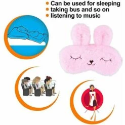 GroupM (Rose) Masque Pour Les Yeux En Peluche Mignon Masque Pour Les Yeux De Lapin De Dessin Animé Endormi 10 GroupM (Rose) Masque Pour Les Yeux En Peluche Mignon Masque Pour Les Yeux De Lapin De Dessin Animé Endormi -Protection des voies respiratoires Soldes 63889767 4