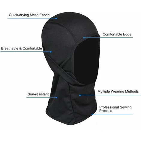 Masque D'équitation En Soie De Glace Noire Crème Solaire Léger Refroidissement Pêche En Plein Air Moto Capot De Moto,HANBING 4 Masque D'équitation En Soie De Glace Noire Crème Solaire Léger Refroidissement Pêche En Plein Air Moto Capot De Moto,HANBING – Image 2