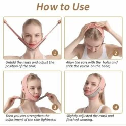 BENOBBY KIDS Sangle De Levage Du Visage Soulagement Du Double Menton, Ceinture De Levage Du Masque De Menton, Sangle Faciale Mince En Forme De V Élimine Les Rides Affaissées Anti-âge, Body Shaper Raffermissant Indolore -Protection des voies respiratoires Soldes 63939065 4