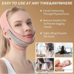 BENOBBY KIDS Sangle De Levage Du Visage Soulagement Du Double Menton, Ceinture De Levage Du Masque De Menton, Sangle Faciale Mince En Forme De V Élimine Les Rides Affaissées Anti-âge, Body Shaper Raffermissant Indolore -Protection des voies respiratoires Soldes 63939065 5