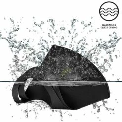 PERLE RARE Masque Facial En Tissu Respirant, Avec Valve D'air Et Boucles D'oreilles, Réutilisable, Doux, Lavable, Durable Pour Un Usage Quotidien Public, Noir -Protection des voies respiratoires Soldes 63958405 5