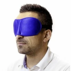 Masque De Nuit, Sommeil, Voyage Avec Serre Tête élastique, Cache Yeux Pour Dormir - Bleu - Vivezen - Bleu -Protection des voies respiratoires Soldes 64025677 3