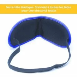 Masque De Nuit, Sommeil, Voyage Avec Serre Tête élastique, Cache Yeux Pour Dormir - Bleu - Vivezen - Bleu -Protection des voies respiratoires Soldes 64025677 5