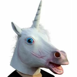 Outillage Costume D'Halloween Fête Masque De Latex Tête Animale Licorne LangRay -Protection des voies respiratoires Soldes 64034798 3