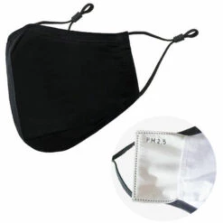 Outillage Masque En Coton , Lavable Et Réutilisable, Protection Du Visage Et De La Bouche, Sangles Ajustables, Noir LangRay -Protection des voies respiratoires Soldes 64035618 3