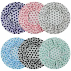 Outillage Bonnet De Douche 6 Pièces, Imperméable Bonnet De Bain élastiques Chapeau Réutilisables, Grand Accessoire Cheveux Douche Pour Les Femmes Filles De Douche Spa Salon LangRay