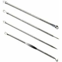 Outillage Ensemble D'outils De Suppression Noire, Ensemble De 4 Pièces, Avec Boîte De Rangement Pour Soins Faciaux Pour Le Nez En Argent LangRay