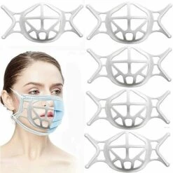 Outillage Support De Visage En Silicone 3D, Support De Protection Pour Le Visage Pour Un Espace Respirant Plus Confortable, Support De Protection Pour Rouge à Lèvres, Garder Le Tissu Hors De La Bouche 10 Pièces LangRay
