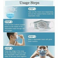 Outillage Support De Visage En Silicone 3D, Support De Protection Pour Le Visage Pour Un Espace Respirant Plus Confortable, Support De Protection Pour Rouge à Lèvres, Garder Le Tissu Hors De La Bouche 10 Pièces LangRay -Protection des voies respiratoires Soldes 64038151 3