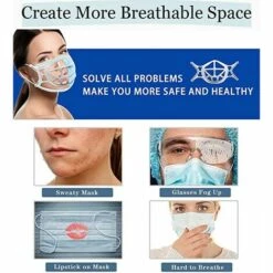 Outillage Support De Visage En Silicone 3D, Support De Protection Pour Le Visage Pour Un Espace Respirant Plus Confortable, Support De Protection Pour Rouge à Lèvres, Garder Le Tissu Hors De La Bouche 10 Pièces LangRay -Protection des voies respiratoires Soldes 64038151 4