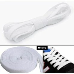 Outillage Lacets Plats, Lacets Résistants 100% Cotton, 1 Paire. Plusieurs Couleurs Et Longueurs Disponibles (120cm X 8mm). Compatible Avec Nike,Adidas,Converse,Reebok,New Balance,et Beaucoup D'autres. LangRay -Protection des voies respiratoires Soldes 64038245 3