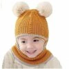 Outillage Bonnet Pour Enfants Automne Et Hiver Double Boule De Laine Bonnet De Laine Une Pièce En Peluche épaissie Pour Garder Au Chaud 2 Ans Bonnet Tricoté Pour Bébé Mâle Et Femelle, Boule De Laine Jaune LangRay -Protection des voies respiratoires Soldes 64038639 1