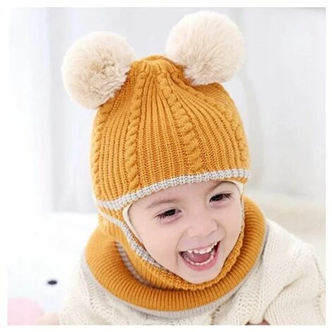 Outillage Bonnet Pour Enfants Automne Et Hiver Double Boule De Laine Bonnet De Laine Une Pièce En Peluche épaissie Pour Garder Au Chaud 2 Ans Bonnet Tricoté Pour Bébé Mâle Et Femelle, Boule De Laine Jaune LangRay 4 Outillage Bonnet Pour Enfants Automne Et Hiver Double Boule De Laine Bonnet De Laine Une Pièce En Peluche épaissie Pour Garder Au Chaud 2 Ans Bonnet Tricoté Pour Bébé Mâle Et Femelle, Boule De Laine Jaune LangRay – Image 2