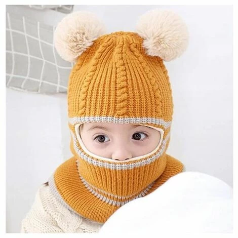 Outillage Bonnet Pour Enfants Automne Et Hiver Double Boule De Laine Bonnet De Laine Une Pièce En Peluche épaissie Pour Garder Au Chaud 2 Ans Bonnet Tricoté Pour Bébé Mâle Et Femelle, Boule De Laine Jaune LangRay 5 Outillage Bonnet Pour Enfants Automne Et Hiver Double Boule De Laine Bonnet De Laine Une Pièce En Peluche épaissie Pour Garder Au Chaud 2 Ans Bonnet Tricoté Pour Bébé Mâle Et Femelle, Boule De Laine Jaune LangRay – Image 3