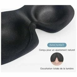 Outillage Masque De Nuit, Masque De Sommeil Pour Homme Femme, Masque De Voyage 3D Anti-lumièr (Noir) LangRay -Protection des voies respiratoires Soldes 64039112 3
