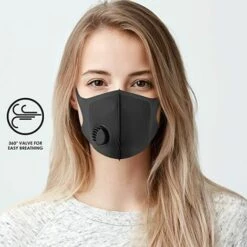 Outillage TRIP Masque Facial Réutilisable En Tissu, Avec Valve D'air Et Boucles D'oreille, Respirant, Doux, Lavable, Durable Pour Une Utilisation Quotidienne En Public 2 Pièce LangRay -Protection des voies respiratoires Soldes 64039267 3