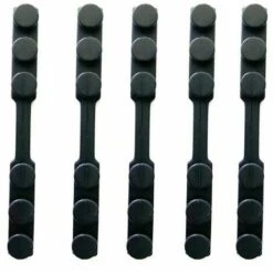 Outillage Extenseur De Sangle De Masque En Silicone Avec Boutons, 5 Pièces D'extension De Masque Anti-Dérapant Réglable, Anti-Serrage Souple Sangle D'oreille Crochet Economiseur Protecteur - Noir LangRay