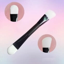 Outillage Brosse De Masque Facial Brosse à Double Extrémité En Silicone Spa Outil De Beauté Brosse à Masque Facial Brosse à Cheveux Doux à Deux Extrémités Brosse De Masque De Boue LangRay -Protection des voies respiratoires Soldes 64039881 4