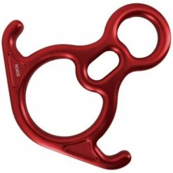 Outillage Grand Dispositif De Descente à Oreille Recourbée Newdoar Peak Rescue Terminal 8 Pour L’assurage Et La Descente En Rappel(1 Pièce, Rouge) LangRay