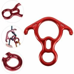 Outillage Grand Dispositif De Descente à Oreille Recourbée Newdoar Peak Rescue Terminal 8 Pour L’assurage Et La Descente En Rappel(1 Pièce, Rouge) LangRay -Protection des voies respiratoires Soldes 64039913 4