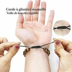 ILOVEMILAN 6/8MM Bracelet Pierre Naturelle, Pierres Bracelet Précieuses Femme Bracelet Pierre Veritable Elastique Réglable Bracelet,8mm Oeil De Tigre Pierre -Protection des voies respiratoires Soldes 64044876 4