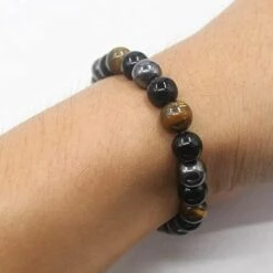 ILOVEMILAN Bracelet Triple Protection Oeil De Tigre, Perles En Hématite Et Obsidienne Noire De Pierre Oeil De Tigre Jaune 8mm 11 ILOVEMILAN Bracelet Triple Protection Oeil De Tigre, Perles En Hématite Et Obsidienne Noire De Pierre Oeil De Tigre Jaune 8mm -Protection des voies respiratoires Soldes 64044961 5
