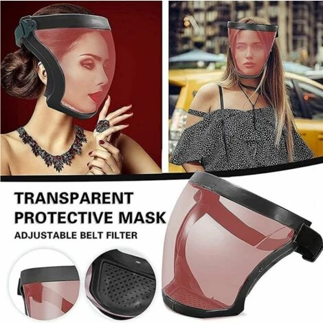 Kueatily Masque Facial Transparent Anti-buée Unisexe Pour Cyclisme. étanchéité Durable Et Sûre. Protection Du Visage. Anti-sable (verres Marrons) 4 Kueatily Masque Facial Transparent Anti-buée Unisexe Pour Cyclisme. étanchéité Durable Et Sûre. Protection Du Visage. Anti-sable (verres Marrons) – Image 2
