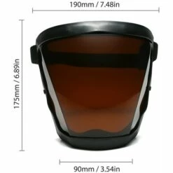 LIFCAUSAL Écran Facial De Soudage 120 ℃ Résistant Aux Hautes Températures Respirant Polyvalent Housse De Protection Du Visage Filtre Anti PM2.5 Intégré (marron) -Protection des voies respiratoires Soldes 64124957 3