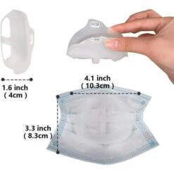 ARC-EN-CIéL 3D Cadre De Support Intérieur Masque En Silicone Avec Cadre Intérieur Masque Supports De Protection Pour Rouge à LèVres Gardez Le Tissu Hors De La Bouche Pour Créer Plus L'espace De Respiratoire [Classe énergétique A+++]——6 Pièces Arcenciél -Protection des voies respiratoires Soldes 64128684 5