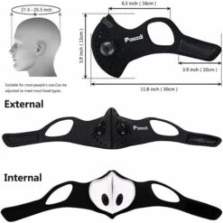 CARILLONSàVENT Masque De Cyclisme Anti-poussière Masque Anti-poussière Réutilisable Avec Filtre En Carbone Pour Moto, Travail Du Bois, Cyclisme, Course à Pied Carivent -Protection des voies respiratoires Soldes 64143181 5