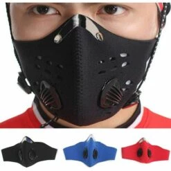EAUDACè Masque D’équitation PM2.5 Anti-poussière Respirateur De Bouche Pour Cycliste, Vélo, Vélo, 150*150mm -Protection des voies respiratoires Soldes 64148119 2