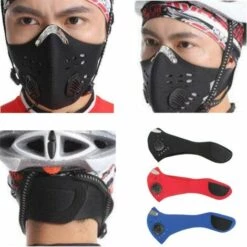 EAUDACè Masque D’équitation PM2.5 Anti-poussière Respirateur De Bouche Pour Cycliste, Vélo, Vélo, 150*150mm -Protection des voies respiratoires Soldes 64148119 3